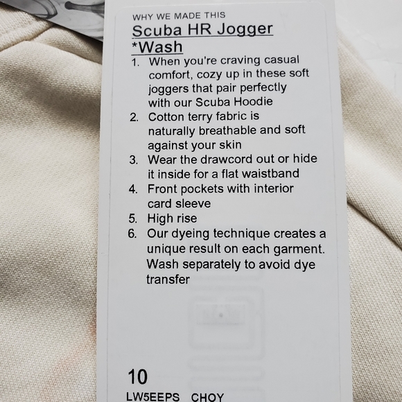 Lululemon Scuba High-Rise French Terry Jogger, 10 Cream Lemon Peach - Picture 11 of 12